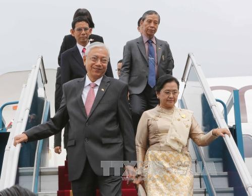 Президент Мьянмы с супругой начал государственный визит во Вьетнам - ảnh 1